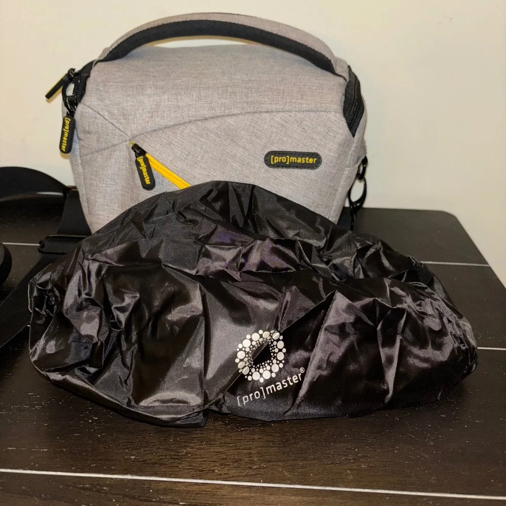 ProMaster Impulse 7244 | Gray Padded Camera Bag w‎ Shoulder Strap and Rain Cover